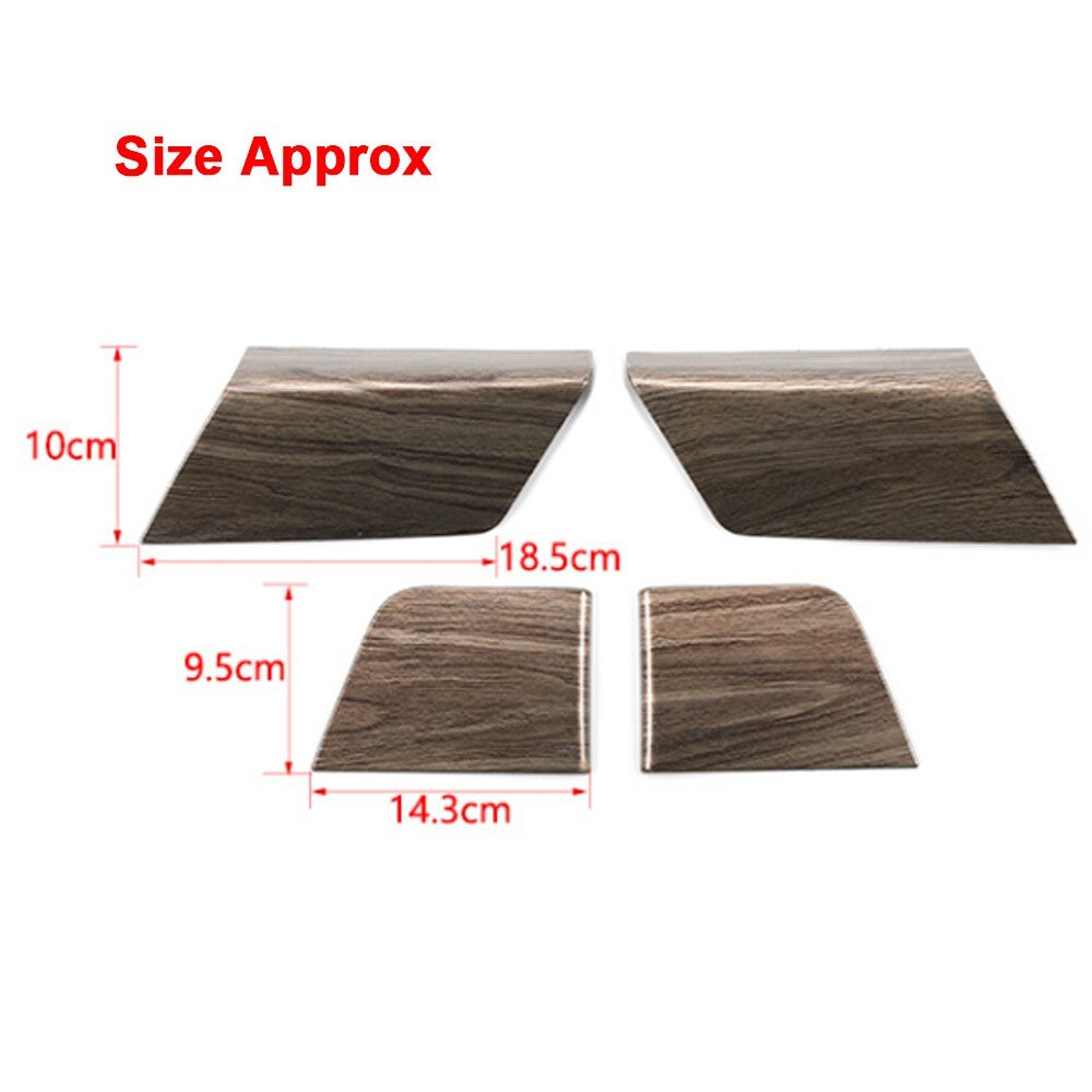 Wood Grain Front Rear Inner Door Panel Cover Trim for Ford F150 2021 2022 2023