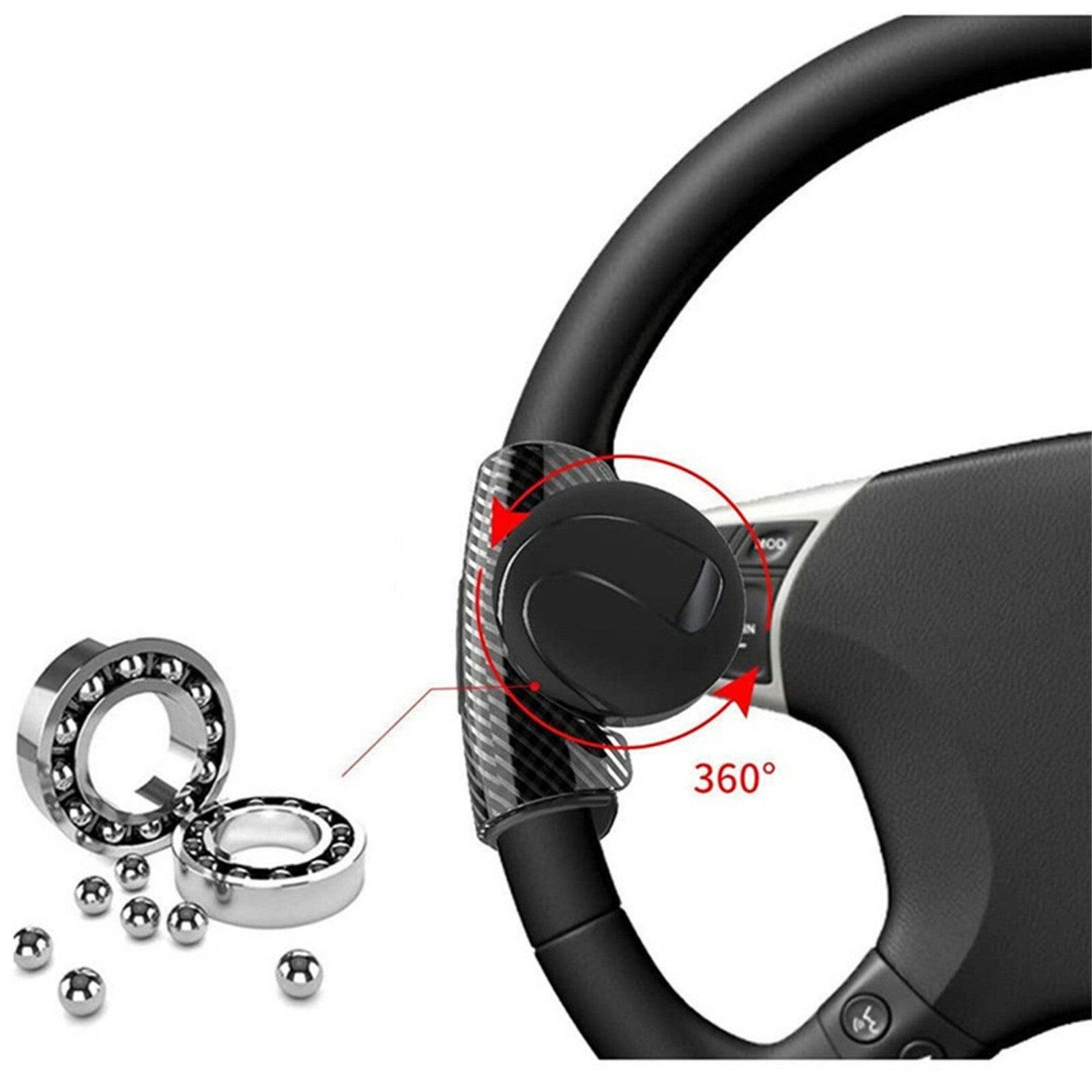 Car Steering Wheel Booster Ball Handle Assist Spinner Knob Anti-skid