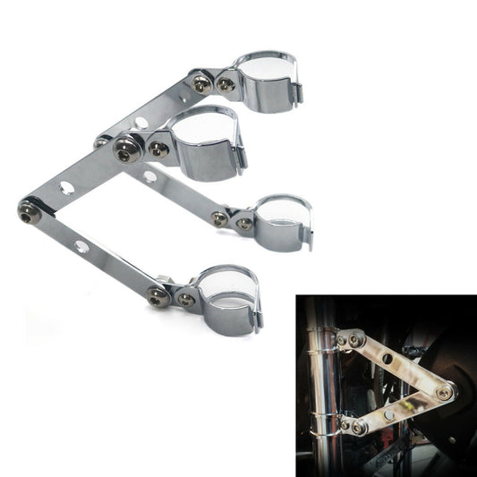 41-51mm Chrome Adjustable Headlight Indicator Mounting Fork Bracket for Harley Q