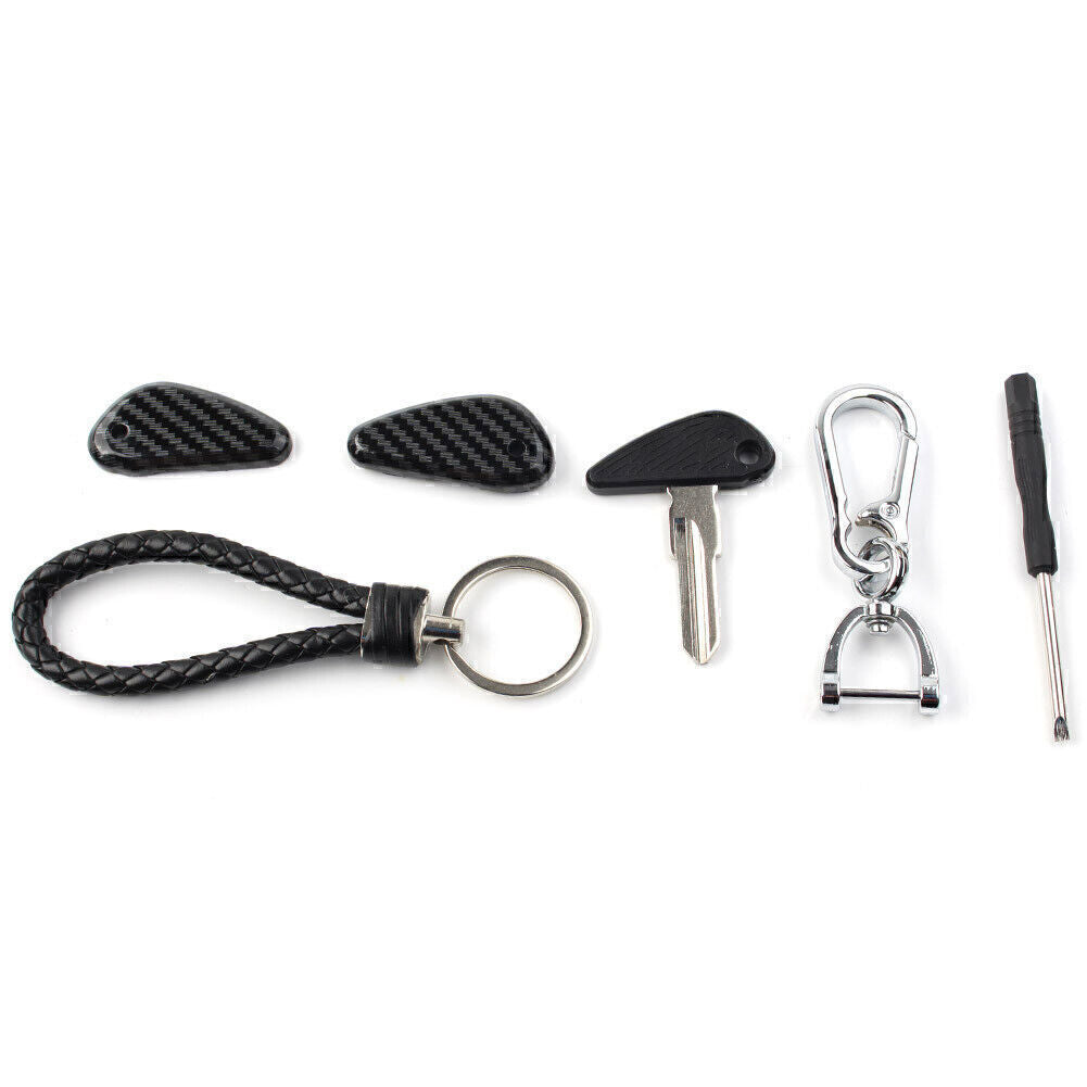 For Indian Scout 1920-2018 17 Uncut Blade Blank Key Embryo Carbon Fiber Pattern