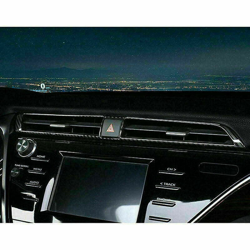 for Toyota for Camry 2018-2022 Carbon Fiber Inner Dash Console Air Vent Cover Trim