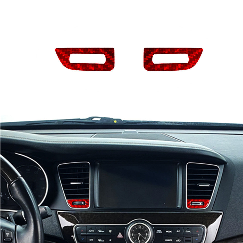2Pcs Carbon Fiber Gear Shift Frame Cover Trim for Chrysler 200 2011-2014 v