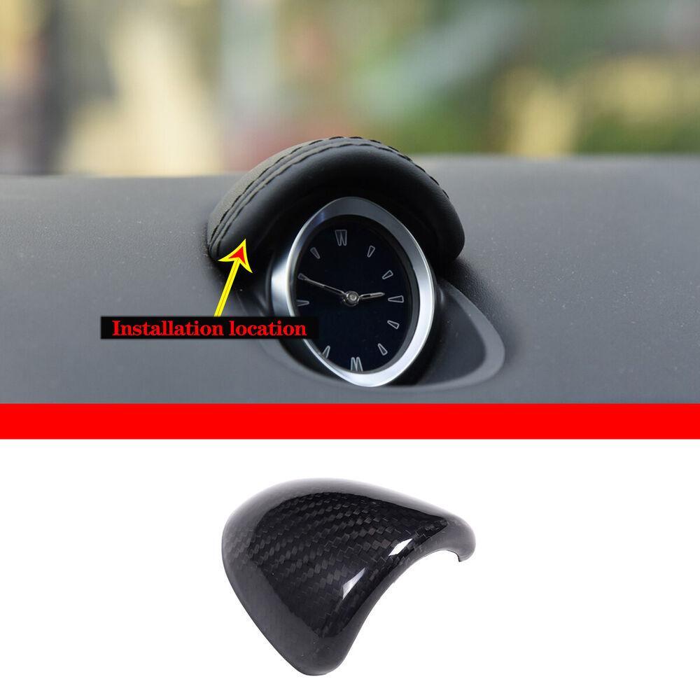 Real Carbon Fiber For 2014-2022 for Maserati Ghibli Center console clock cover Trim