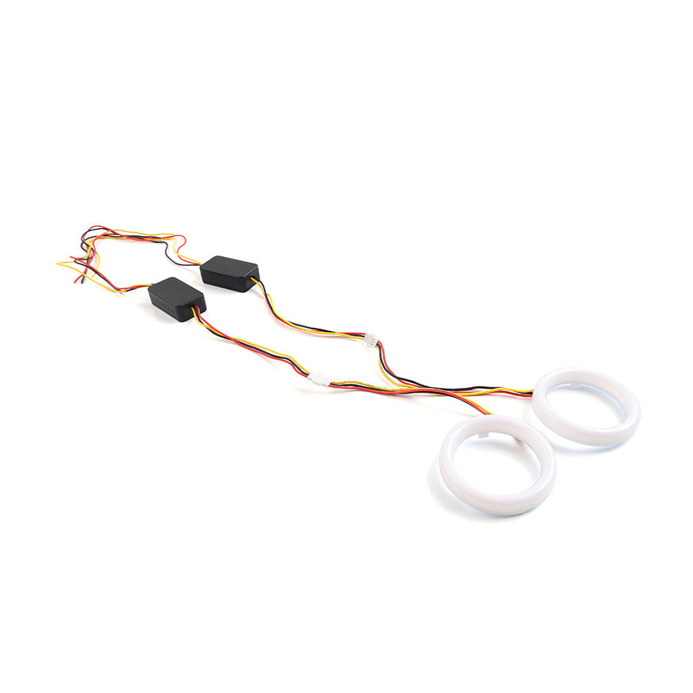 White Amber 95MM Switchback LED Angel Eyes Halo Rings Car Headlight Retrofit Car
