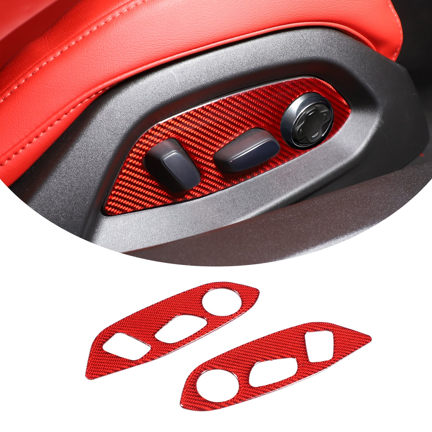 ABS carbon fiber steering wheel button frame decoration suitable for 86/for Subaru BRZ 17-22- v