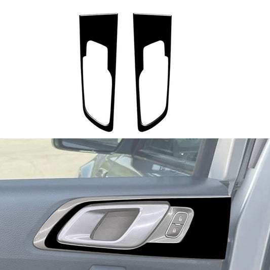 2Pcs Red Carbon Fiber Front Door Cup Holder Cover Trim For Ranger 2019-2022 v
