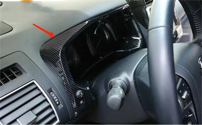for Toyota Prado FJ150 18-21 Carbon fiber ABS Central Dashboard Frame Cover Trim