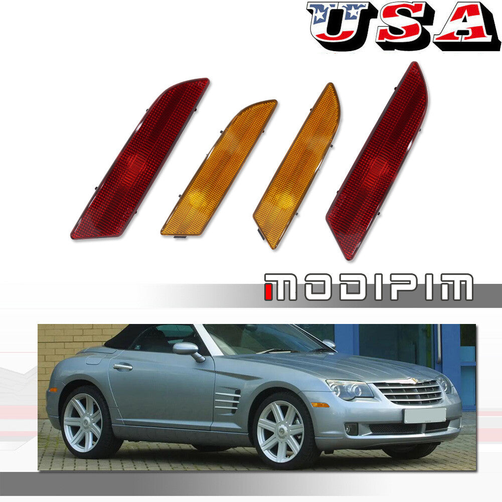 4-piece OE style front and rear side marker light kit suitable for 2004-08 for Chrysler Crossfire- v
