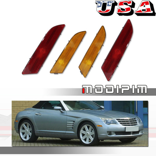 4-piece OE style front and rear side marker light kit suitable for 2004-08 for Chrysler Crossfire- v