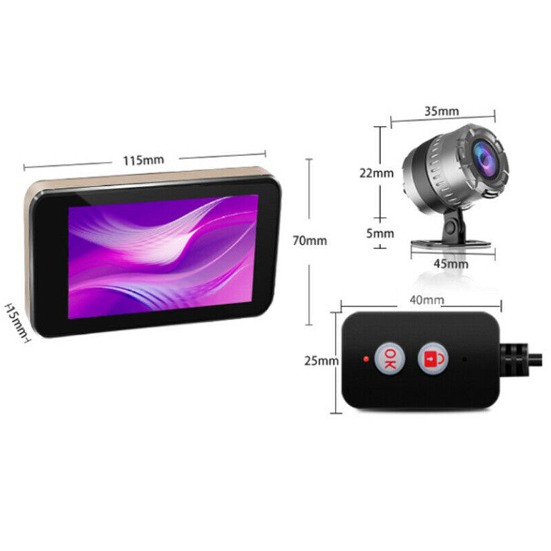 Practical Motorcycle Dash Cam WiFi FHD Front Rear View Camera Logger Recorder v