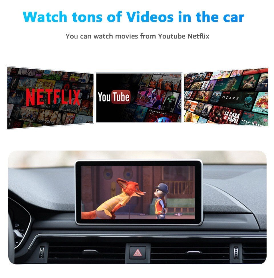 2+8G Quad-core CarPlay AI Box Wireless Android Auto Adapter for Car Multimedia Video
