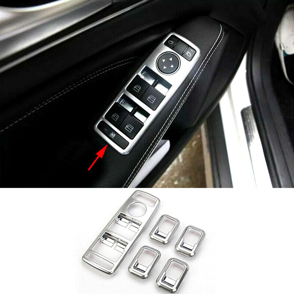 Door and window switch button decorations suitable for B-Class, CE, GLK, ML, GLA, and GLS-Class vehicles. n