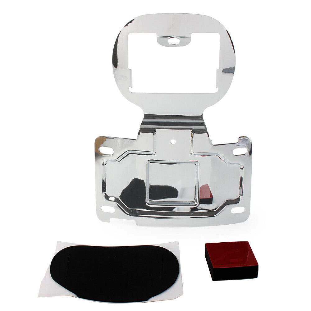 License Plate Relocation Holder Bracket Kit for Harley Touring Chrome Motorcycle Q