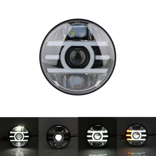 7-inch DRL LED dot fog lights for Harley-Davidson for Yamaha Chrome