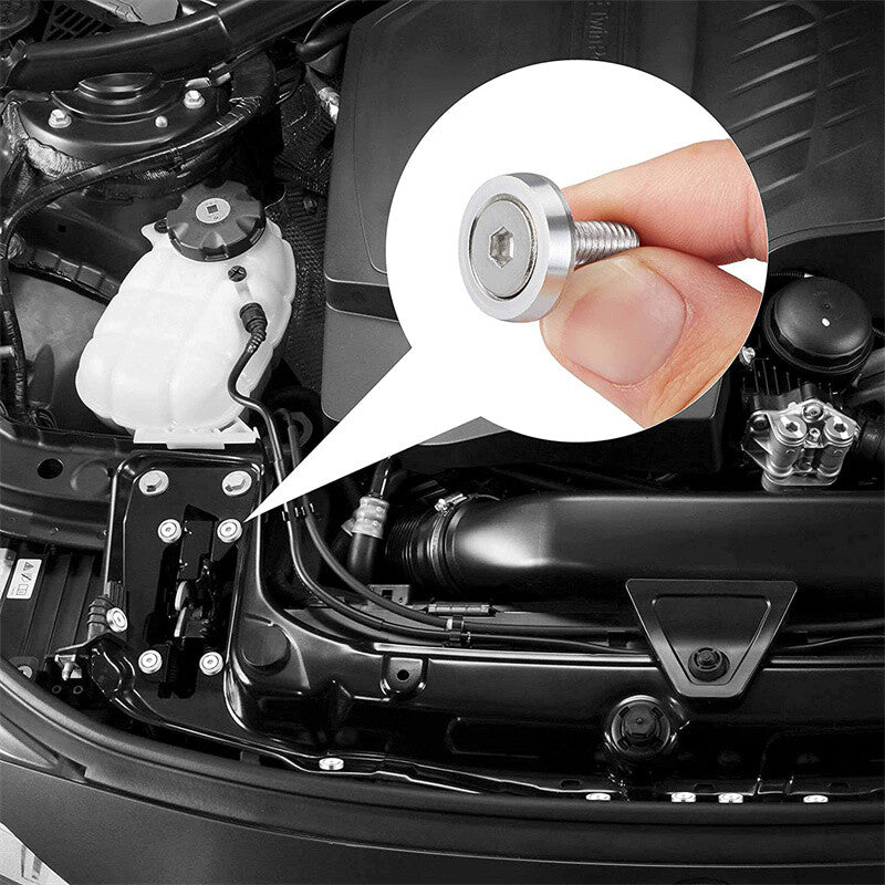20pcs Silver Aluminum Fender Bumper Washer M6 Bolts Engine Bay Dress Up Kit