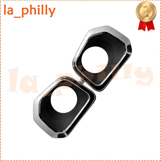 Pair Fog Light Lamp Bezels Black Cover Chrome For 16-20 for Toyota Tacoma RH+LH
