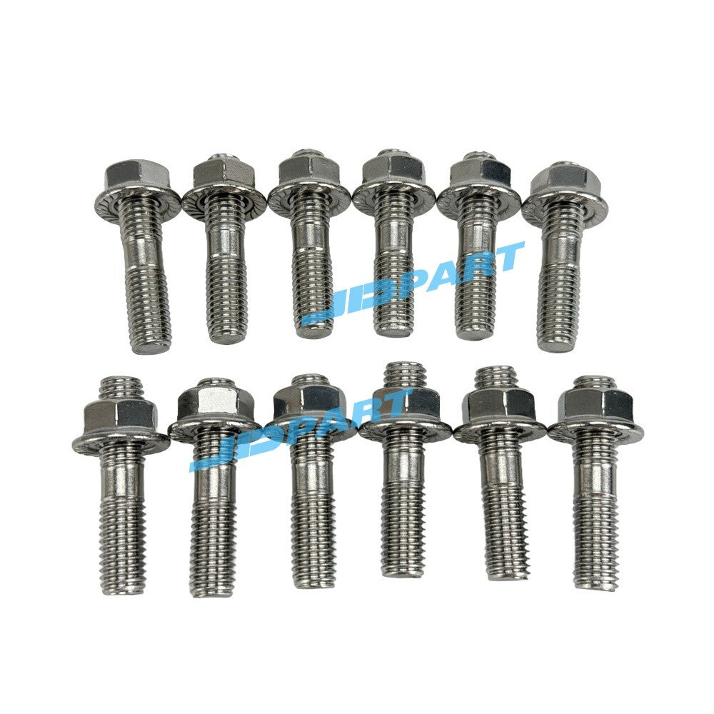 Suitable for 6D31 exhaust manifold screws, engine parts for agricultural engines.