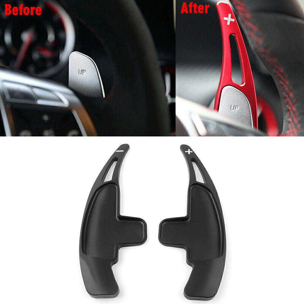 for Mercedes-Benz Black 2x Steering Wheel Shift Paddle Shifter Extension