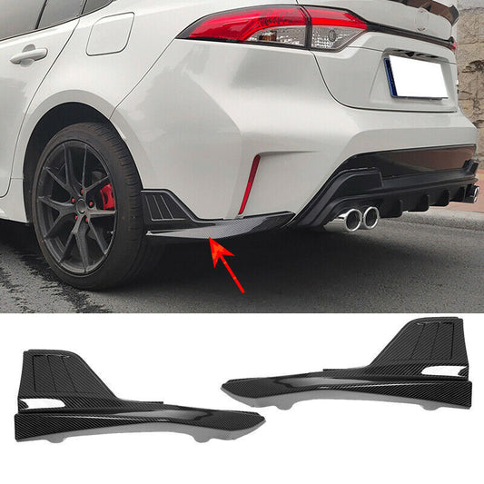 for Toyota for Corolla 2019-2022 Carbon Fiber Rear Bumper Side Corner Spoiler Guard