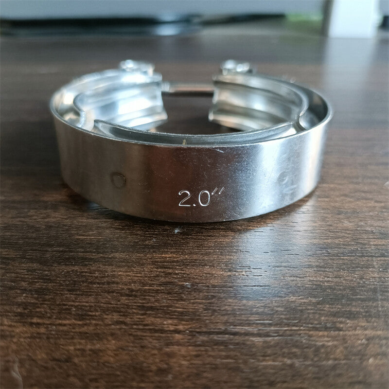 2 Universal Stainless Steel V-Band Clamp for Turbo Downpipe Exhaust Pipe