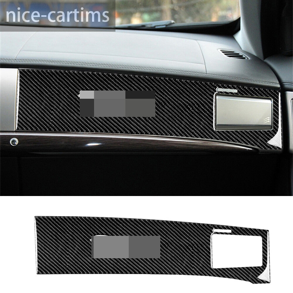 Carbon Fiber Center Console for Co -pilot Dashboard Panel Cover for Jaguar XF 2009-11