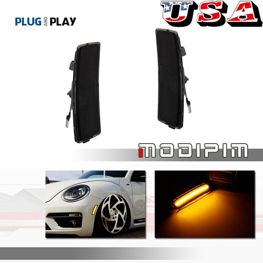 Amber LED front marker signal light suitable for 2012-2019 Beetle, for Tiguan - v