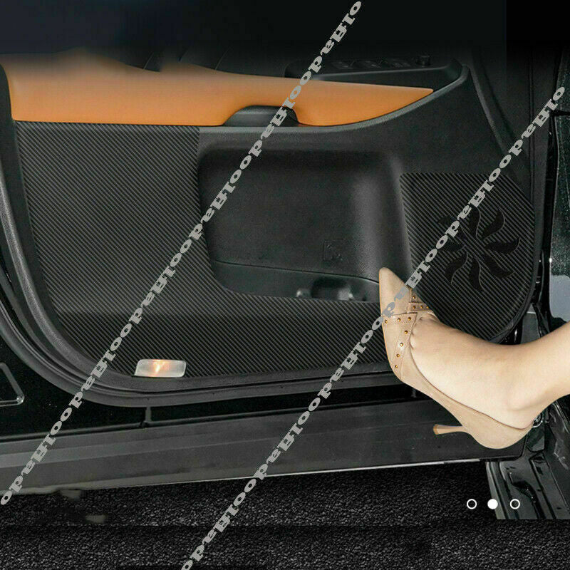 PU Leather Inner Door Anti-Kick Pad Sticker Trim for Toyota Highlander 2014-2019
