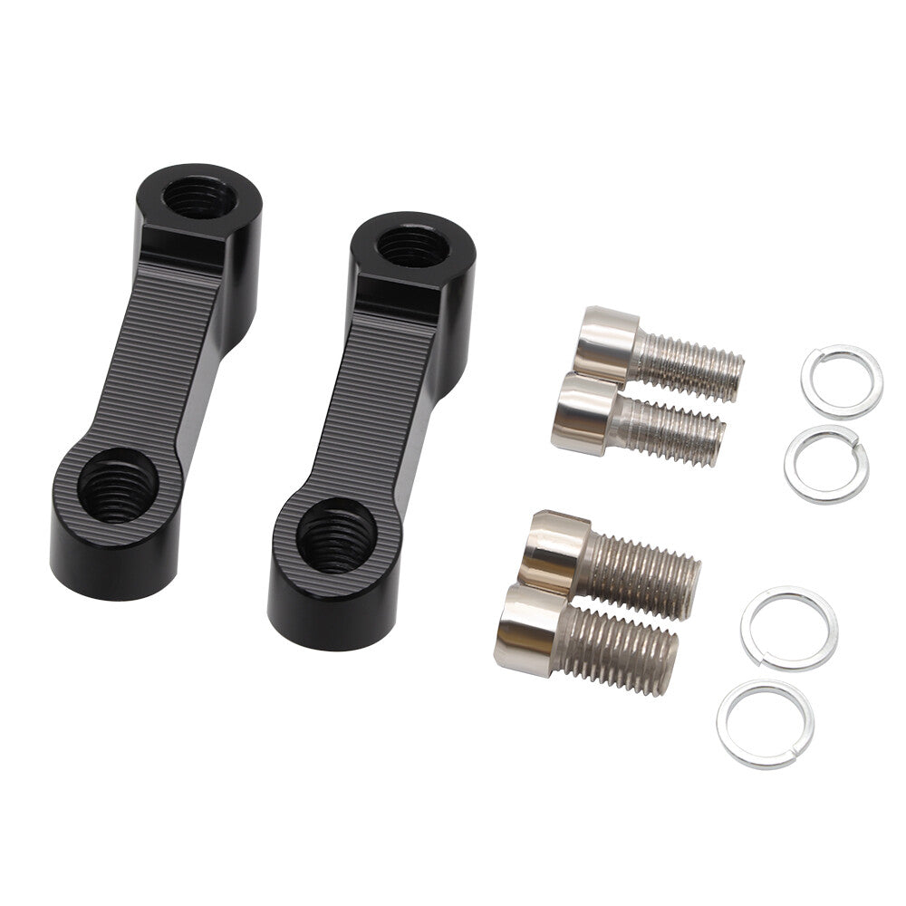 Aluminum Mirror Extender Riser Extension Bracket Adapter 10mm for Honda for Suzuki Q