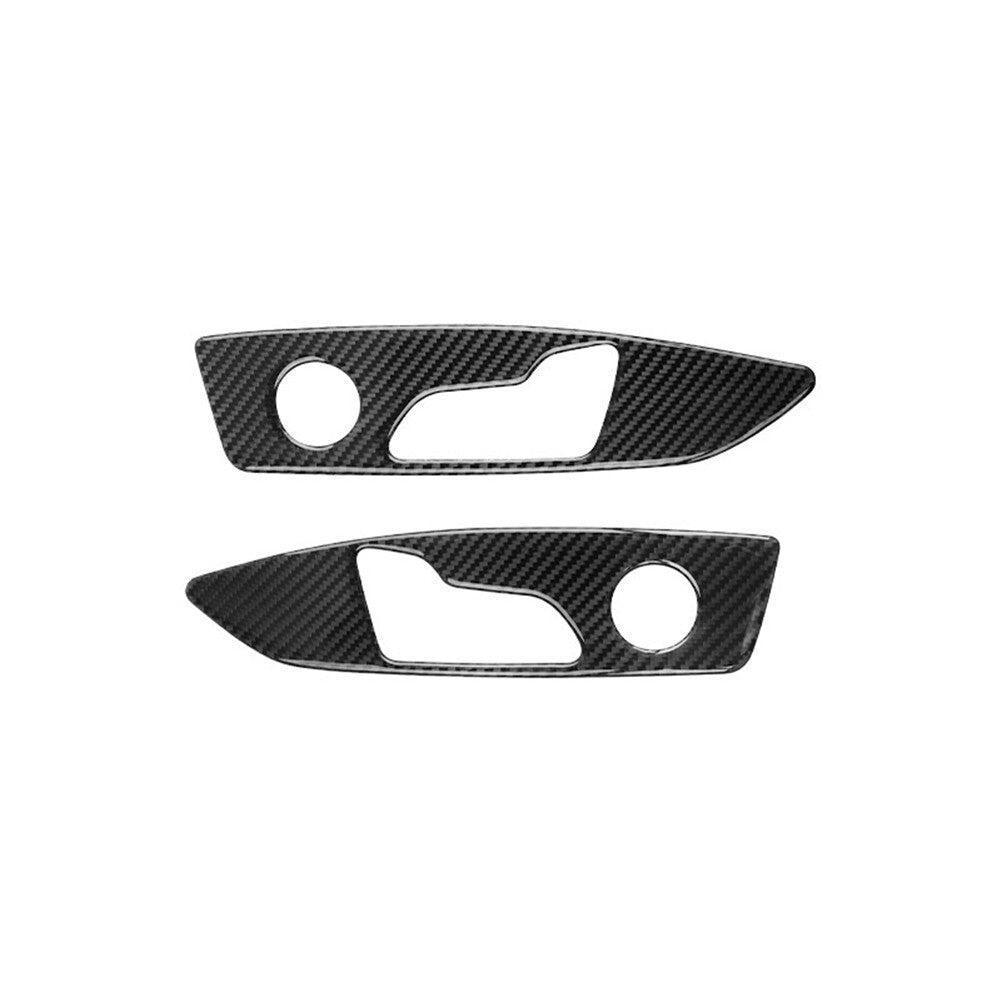 2Pcs for Audi Q5 2018-2021 Carbon Fiber for Seat Position Button Panel Sticker Trim