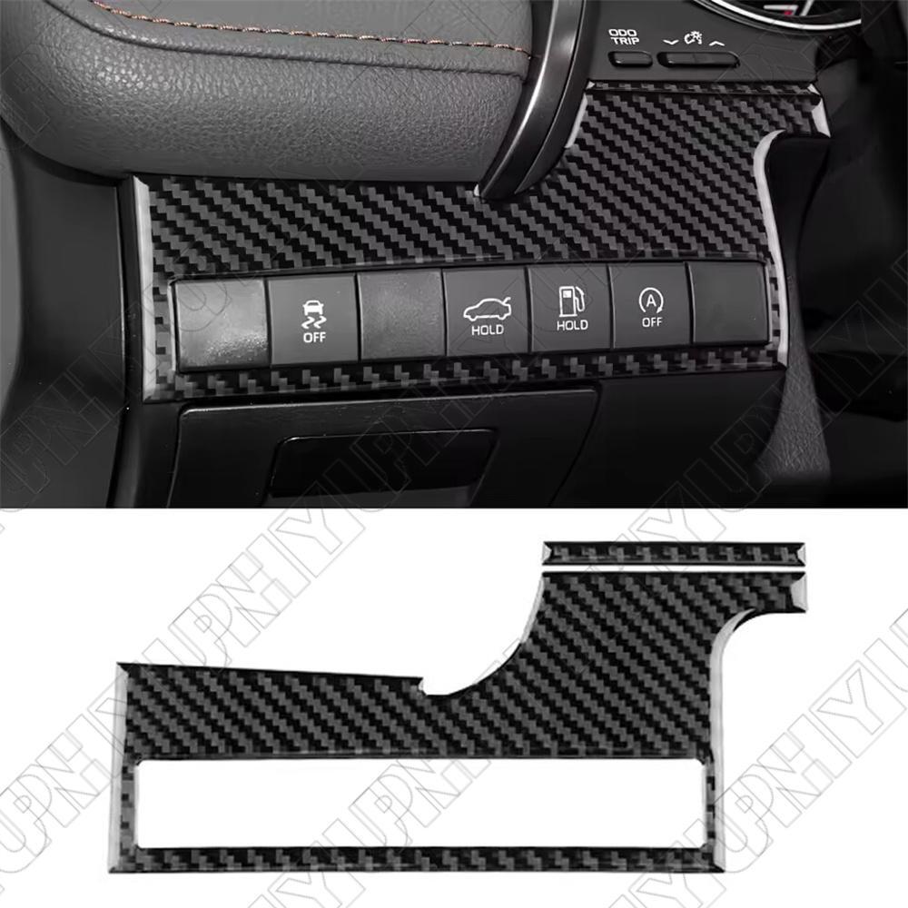 Carbon Fiber Car Headlight Switch Panel Interior Trim for Toyota Camay 2018-2024 Q