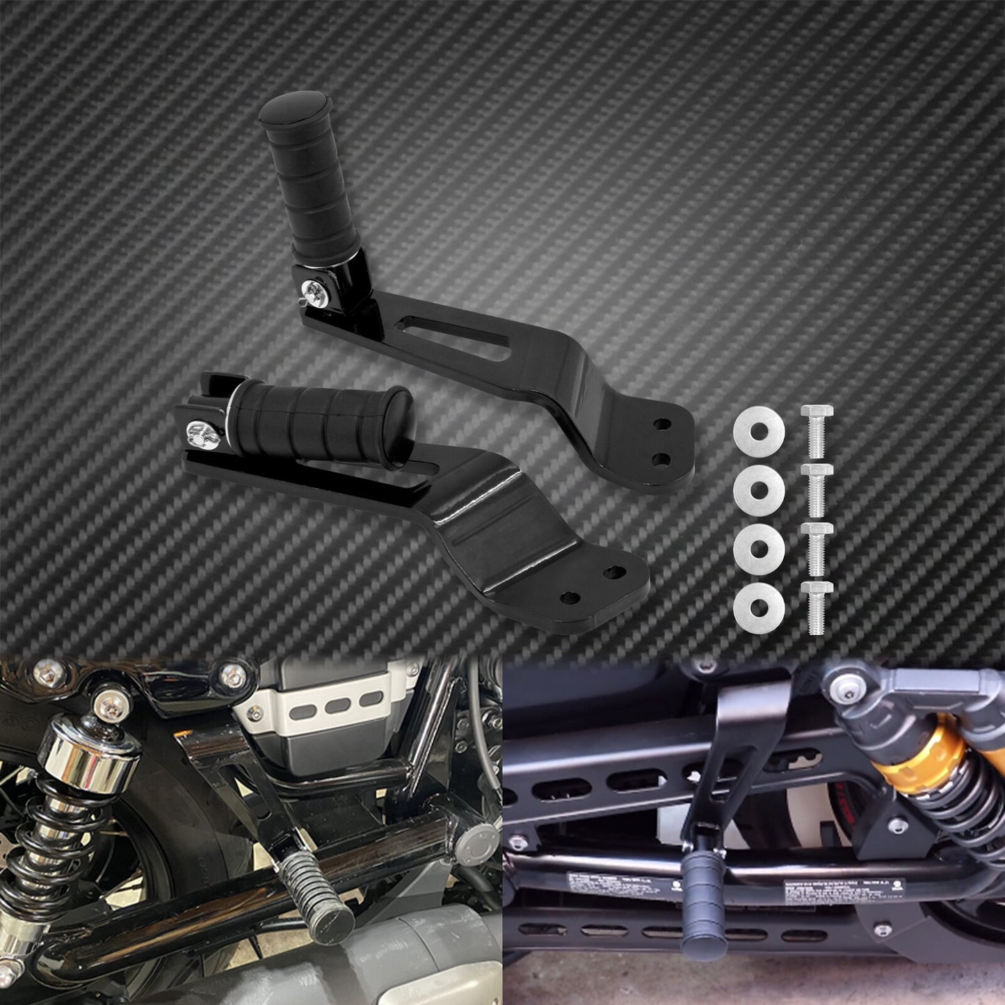 Black Rear Passenger Foot Peg Bracket Fit for Yamaha Bolt XV950 XVS950 2014-2017