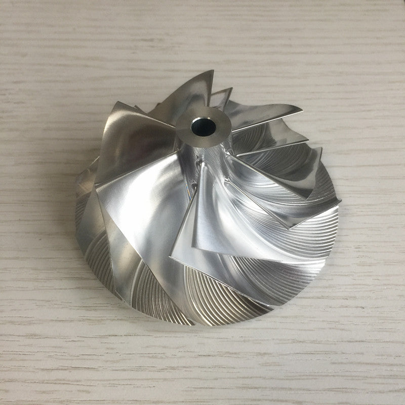 T04E 62.24/82.00 mm 6+6 Blade Turbine Milling/Blank Compressor Wheel