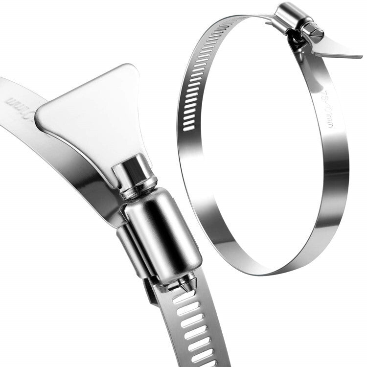 6-Piece Stainless Steel Adjustable Hose Clamps 84-108mm Butterfly Hose Clamps