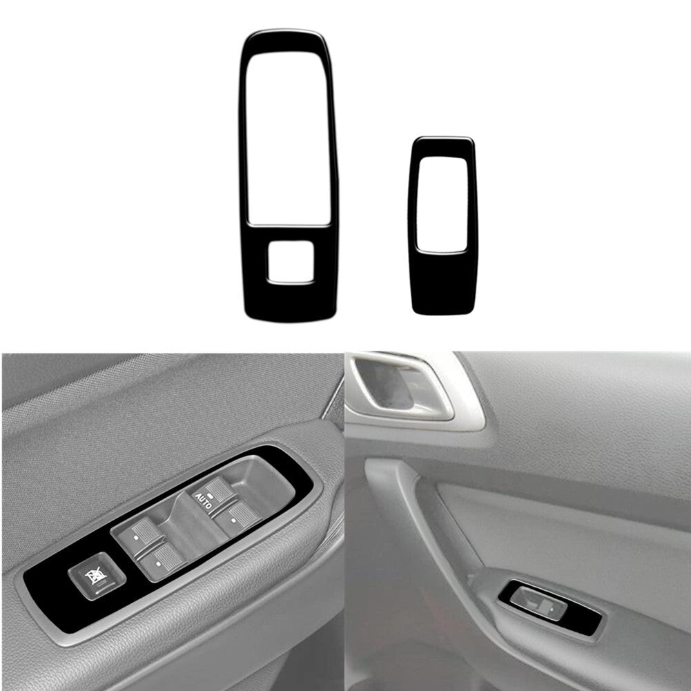 5Pcs Carbon Fiber Interior Door Control Kit Cover Trim For 2012-2015 for Fiat 500 v