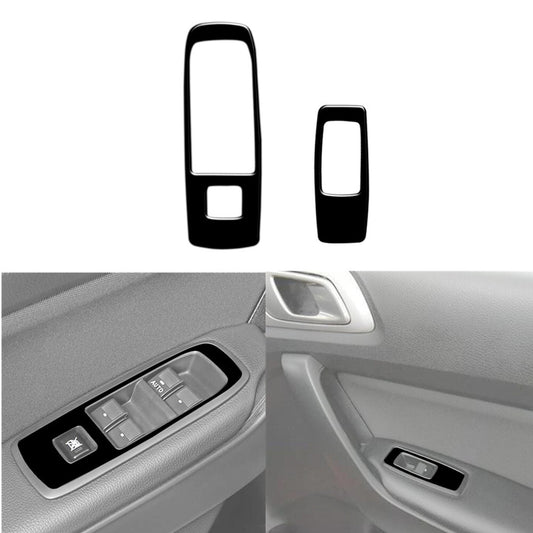 5Pcs Carbon Fiber Interior Door Control Kit Cover Trim For 2012-2015 for Fiat 500 v