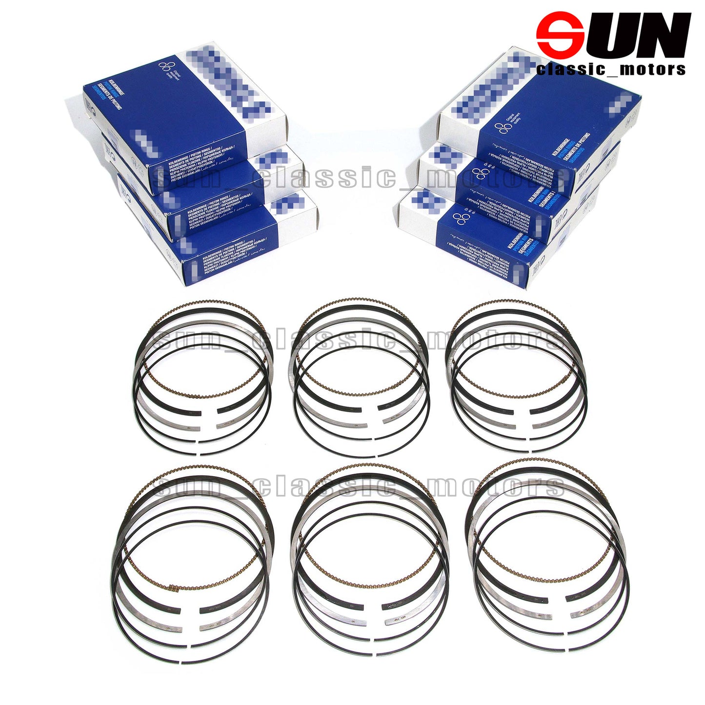 6-piece STD engine piston ring kit for E350 C320 CDI BlueTec 3.0 OM642-