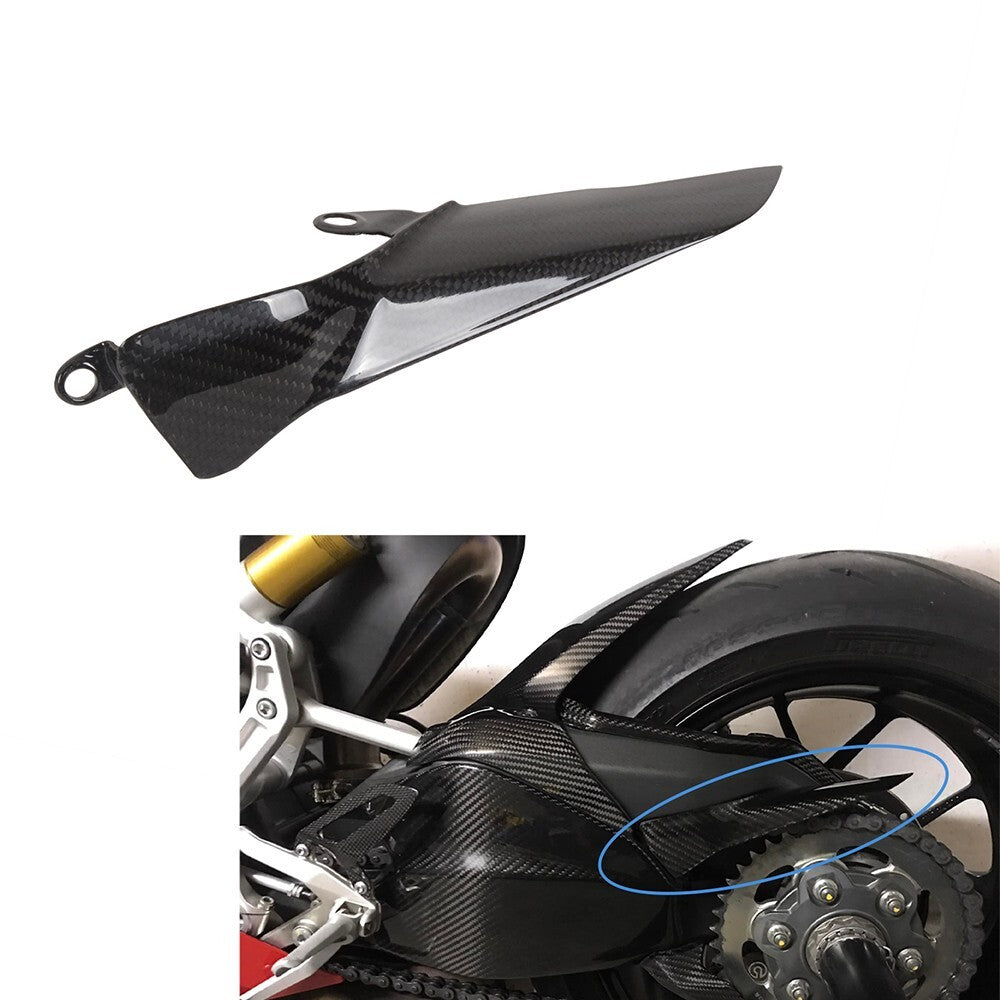 for Ducati 1199 1299 Panigale V2 Carbon Fiber Upper Sprocket Chain Guard, Matte