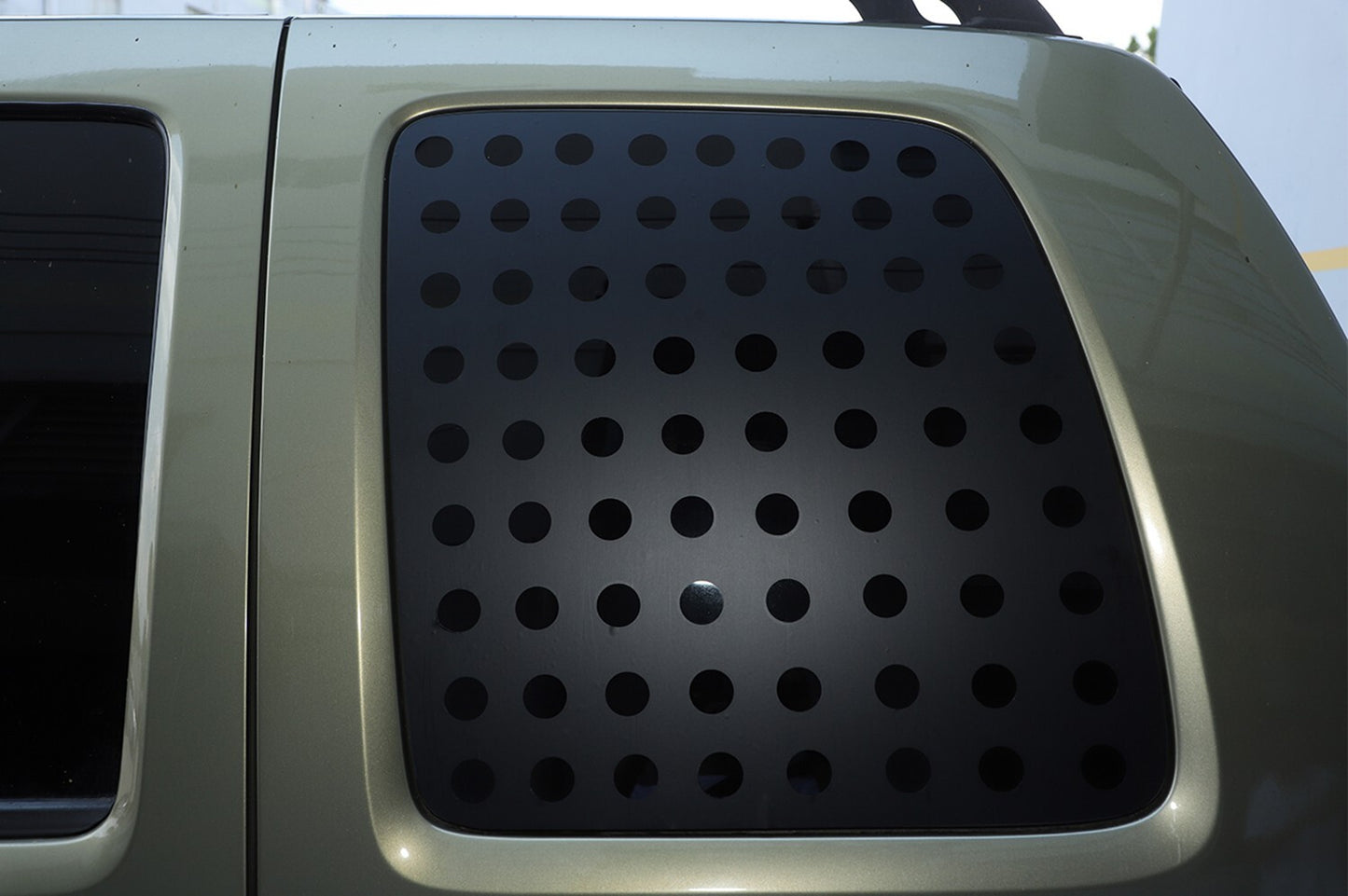 Black PVC Rear Triangular Window Glass Sticker Cover for Jeep Liberty 1999-2007