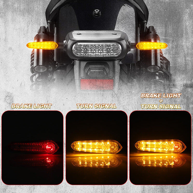 Sequential Flowing LED Lamp Motorcycle Turn Signal Indicator Blinker Light Brake