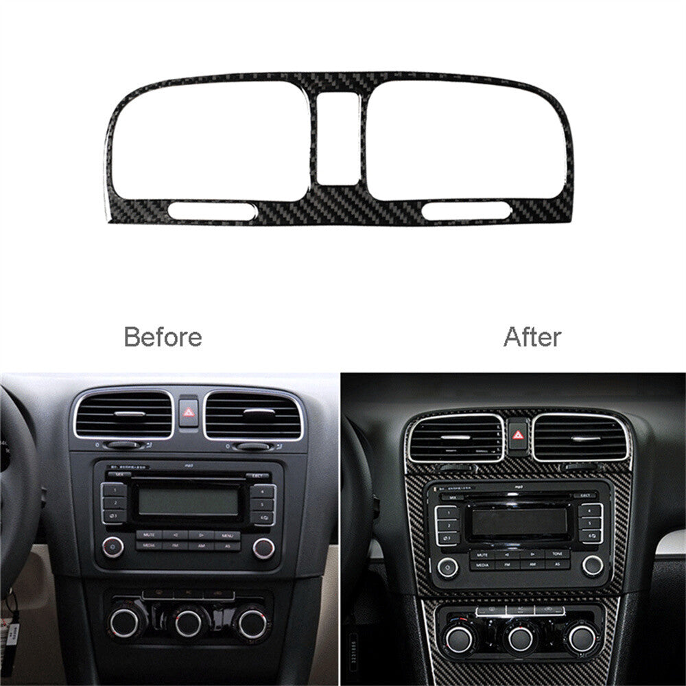 15PCS for VW for Golf 6 MK6 GTI 2008-12 Carbon Fiber Car Interior Full Set Kit Trim