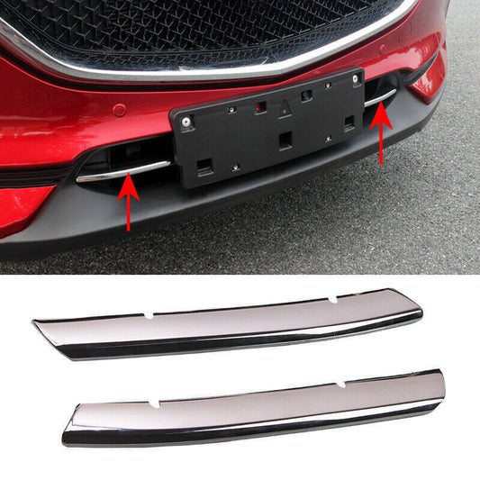 ABS Chrome Car Front Bumper Lower Grille Cover Trim Decor for Mazda CX-5 17-2021