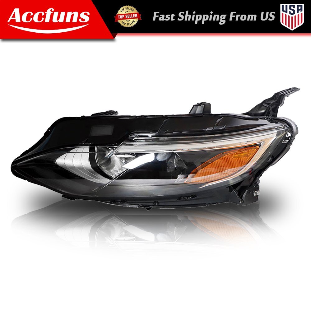 Headlight assembly kit for 2019-2020 Malibu driver's side transparent halogen headlights. n