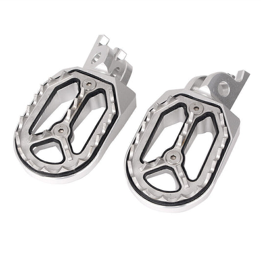 Silver Shark Teeth Racing Foot peg for Kawasaki KX250 KX250F KX450F KLX450 08-15 Q