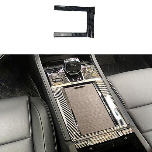 Water Cup Holder Frame Alloy Carbon Fiber for Jaguar XF 2021-2023 Center Console