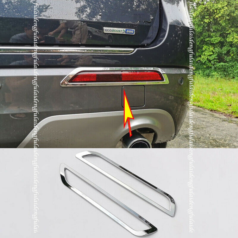 2P Chrome Rear Trunk Tailgate Molding Strip Trim For Highlander 2020-2023 v
