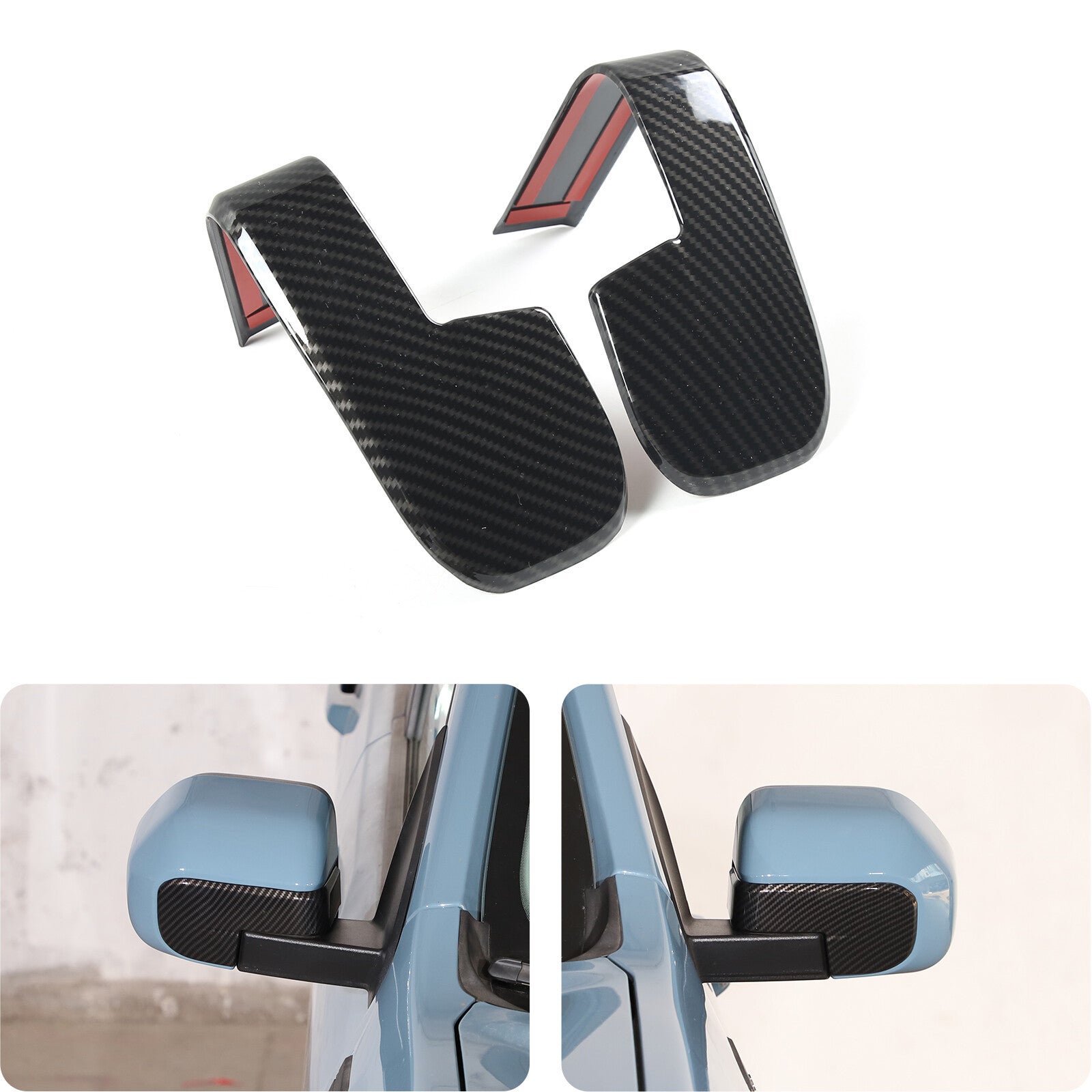 2-Piece Carbon Fiber Dashboard Side Panel Covers for Corvette C8 2020-2023