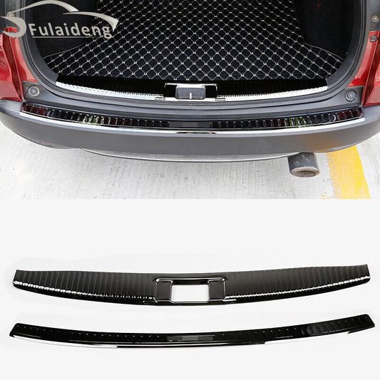 2Pcs Black Rear Bumper Protector Sill Plate Cover for Honda Vezel HR-V 2016-2020