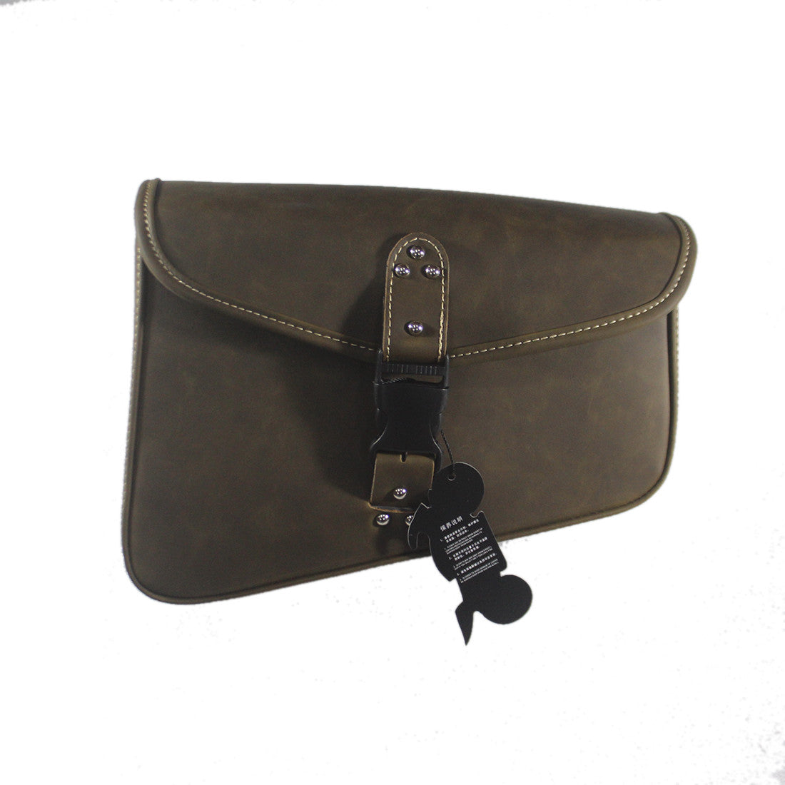 Vintage Tea PU Leather Right side Saddlebag Saddle Bag for Harley Sportster 883 Q