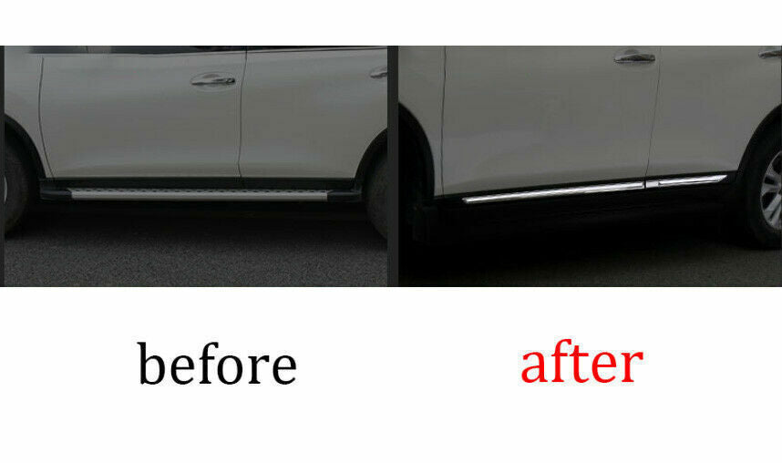 for Nissan Rogue 2014-2020 ABS Chrome Trim Car Body Side Door Molding Cover Trim
