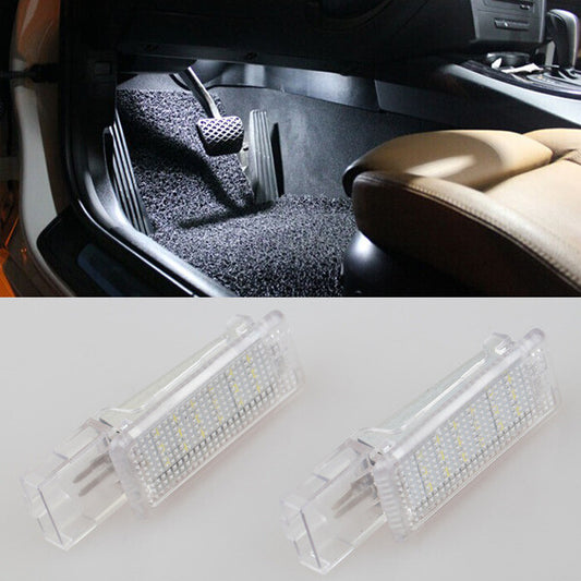 2x Error 6000k WHITE 18 LED LIGHT FOOTWELL for VW for Golf MK5 Mk6 Mk7 Mk7.5 v